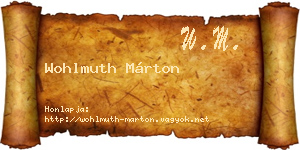Wohlmuth Márton névjegykártya